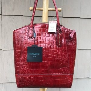 Cynthia Rowley Red Snakeskin Purse Brand New